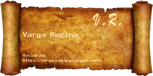 Varga Regina névjegykártya